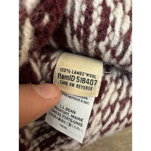 WomenS LL bean Classic Ragg Wool Crewneck Intarsia Sweater Deer Fair Isle 3XL - Picture 8 of 8